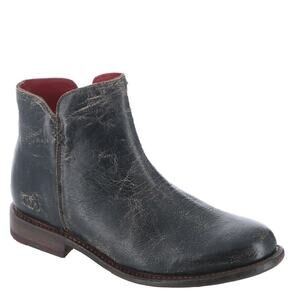 Bed Stu Yurisa Black Lux Leather Ankle Boots Womens 9 EU 40 Distressed NIB